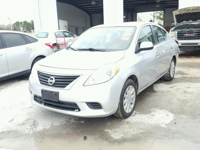 3N1CN7AP2DL859167 - 2013 NISSAN VERSA S SILVER photo 2