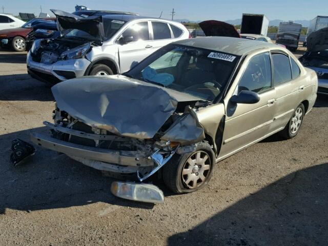 3N1CB51D51L485913 - 2001 NISSAN SENTRA XE GOLD photo 2