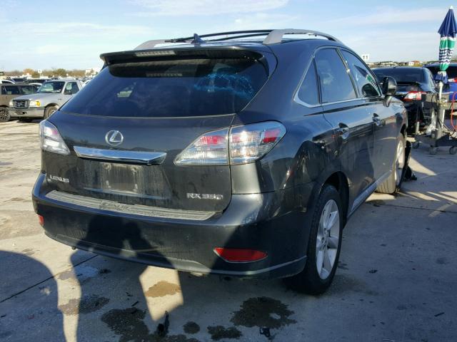 2T2ZK1BAXAC004282 - 2010 LEXUS RX 350 GRAY photo 4