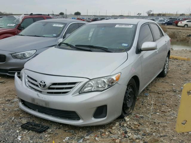 5YFBU4EE1DP147822 - 2013 TOYOTA COROLLA BA SILVER photo 2