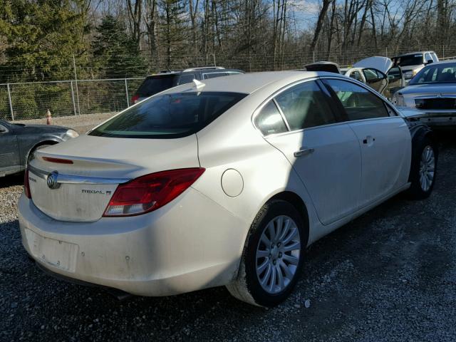 2G4GS5EV3C9129981 - 2012 BUICK REGAL PREM WHITE photo 4