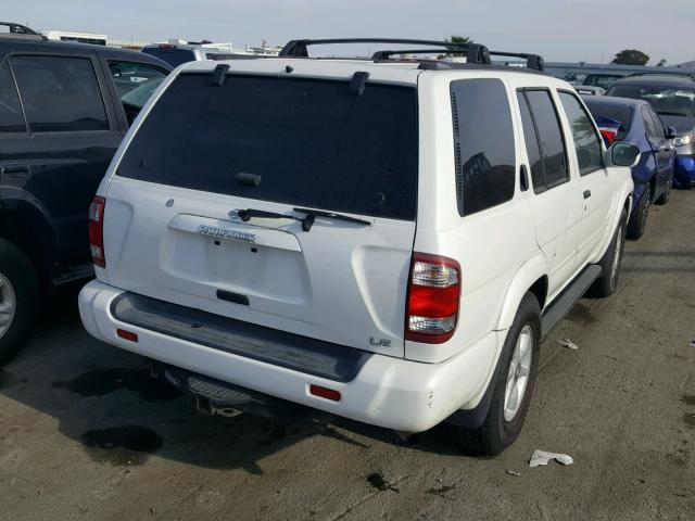 JN8AR07Y4YW414174 - 2000 NISSAN PATHFINDER WHITE photo 4