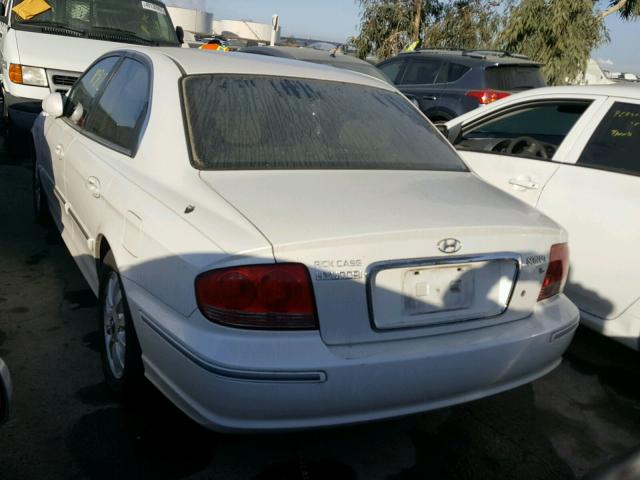 KMHWF35H53A871429 - 2003 HYUNDAI SONATA GLS WHITE photo 3