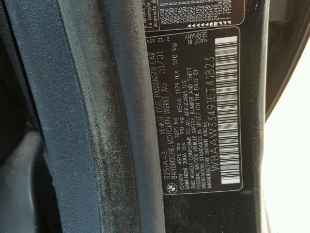 WBAAW33491ET41823 - 2001 BMW 325 IT BLACK photo 10