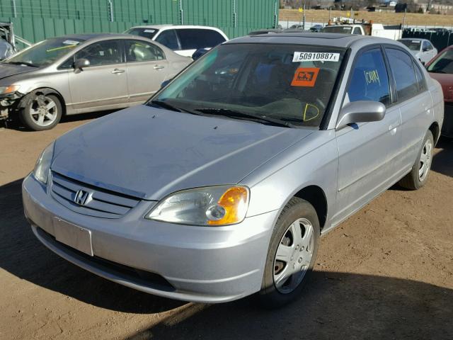 2HGES26722H561381 - 2002 HONDA CIVIC EX SILVER photo 2