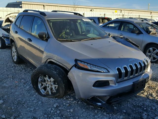 1C4PJLASXGW303002 - 2016 JEEP CHEROKEE S GRAY photo 1