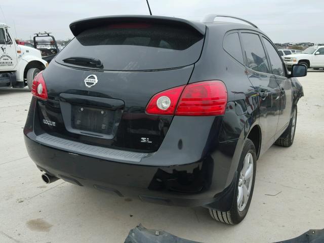 JN8AS58T58W005492 - 2008 NISSAN ROGUE S BLACK photo 4