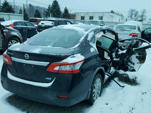 3N1AB7AP3DL761023 - 2013 NISSAN SENTRA S BLACK photo 4