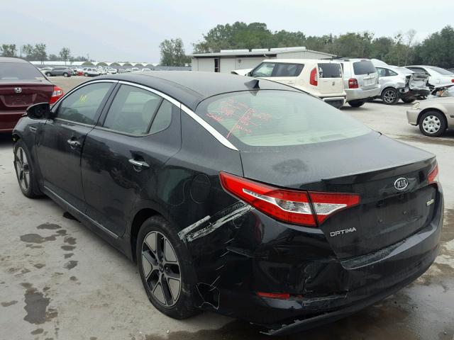 KNAGM4AD1B5007960 - 2011 KIA OPTIMA HYB BLACK photo 3