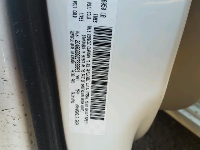 2C4RDGDG2CR395921 - 2012 DODGE GRAND CARA WHITE photo 10