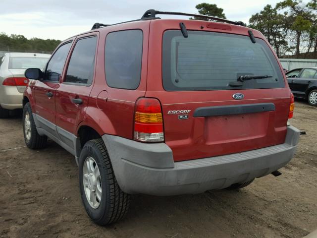 1FMYU02181KF20168 - 2001 FORD ESCAPE XLS RED photo 3
