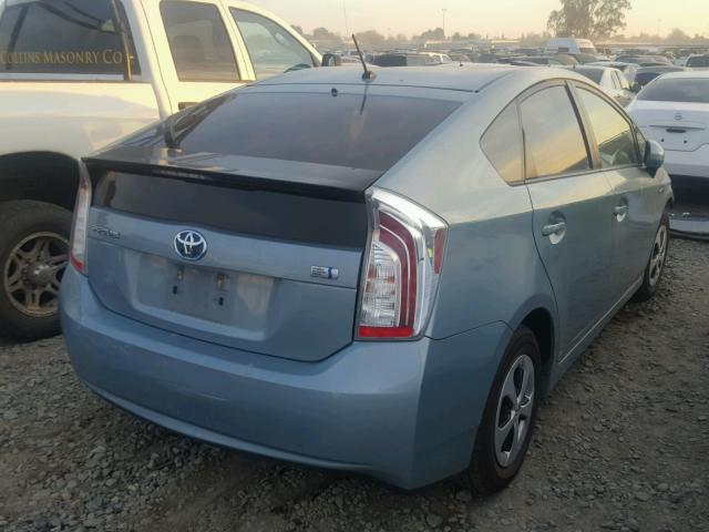 JTDKN3DUXD5657552 - 2013 TOYOTA PRIUS GREEN photo 4