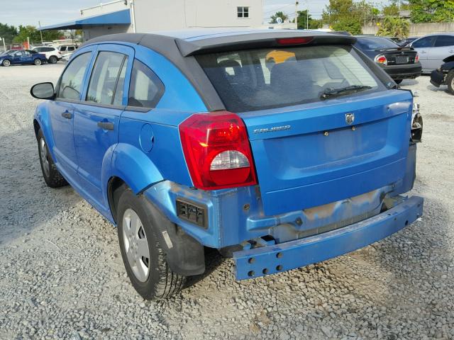 1B3HB28B28D645480 - 2008 DODGE CALIBER BLUE photo 3