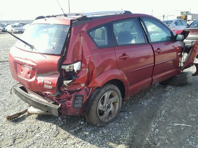 5Y2SL62824Z409382 - 2004 PONTIAC VIBE RED photo 4