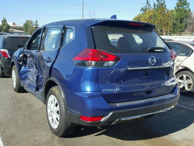 JN8AT2MTXHW145832 - 2017 NISSAN ROGUE S BLUE photo 3