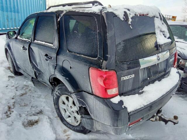 4F2CZ96148KM18438 - 2008 MAZDA TRIBUTE S BLACK photo 3