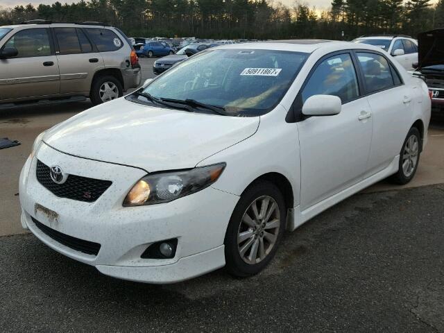 2T1BU40E69C097966 - 2009 TOYOTA COROLLA BA WHITE photo 2