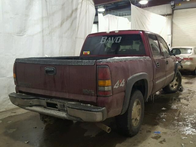 2GTEK13T141422381 - 2004 GMC NEW SIERRA MAROON photo 4