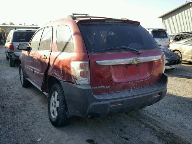 2CNDL13F256112601 - 2005 CHEVROLET EQUINOX LS RED photo 3