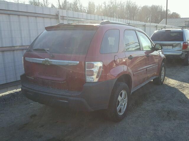 2CNDL13F256112601 - 2005 CHEVROLET EQUINOX LS RED photo 4