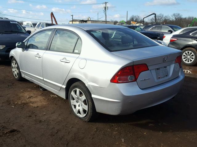 JHMFA16576S010357 - 2006 HONDA CIVIC LX SILVER photo 3