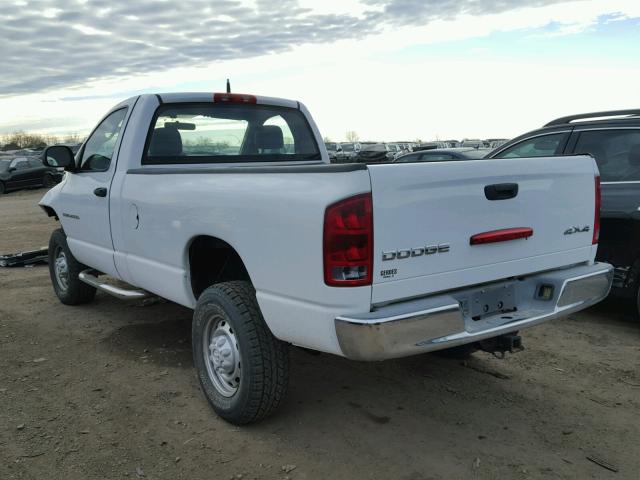 3D7KU26D73G822982 - 2003 DODGE RAM 2500 S WHITE photo 3