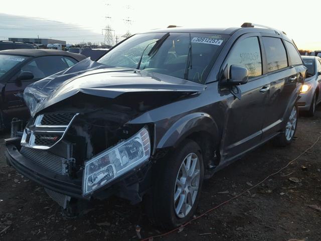 3C4PDCDG1DT569640 - 2013 DODGE JOURNEY CR GRAY photo 2