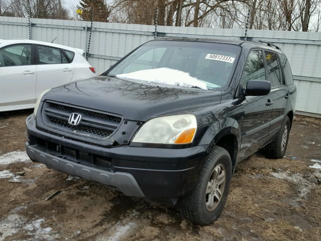 2HKYF18673H581021 - 2003 HONDA PILOT EXL BLACK photo 2