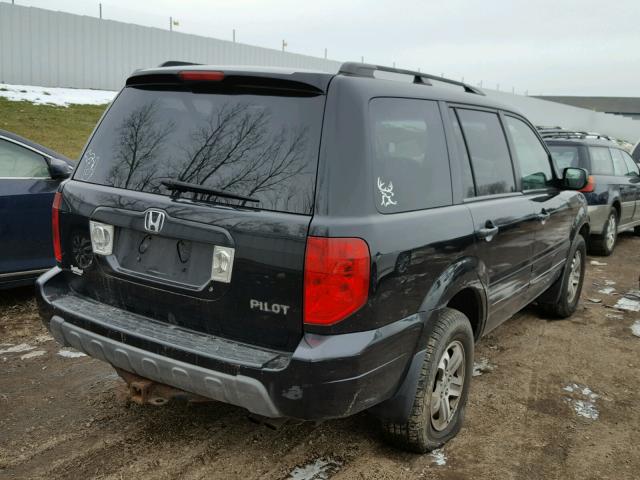 2HKYF18673H581021 - 2003 HONDA PILOT EXL BLACK photo 4