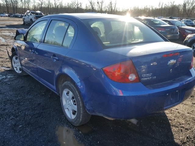 1G1AK55F267619247 - 2006 CHEVROLET COBALT LS BLUE photo 3