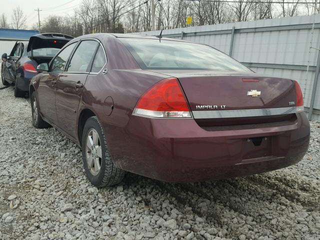 2G1WT58K879175433 - 2007 CHEVROLET IMPALA LT MAROON photo 3