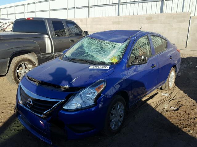 3N1CN7AP4GL874578 - 2016 NISSAN VERSA S BLUE photo 2