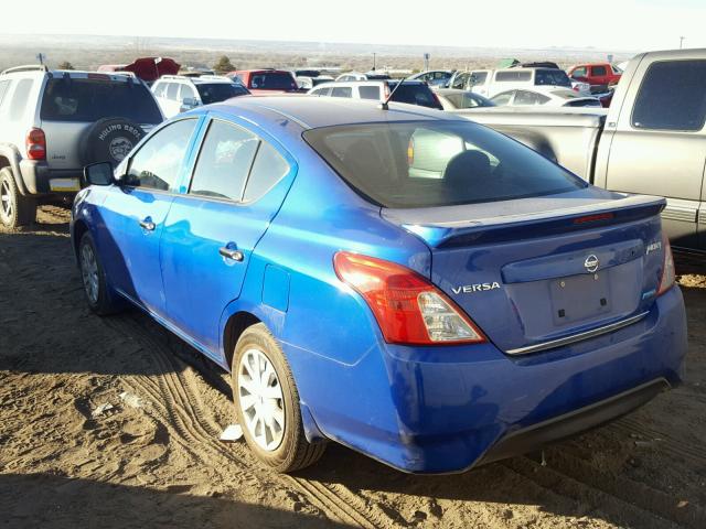 3N1CN7AP4GL874578 - 2016 NISSAN VERSA S BLUE photo 3