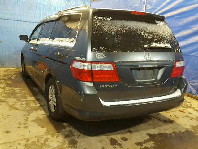 5FNRL38446B437730 - 2006 HONDA ODYSSEY EX GRAY photo 3