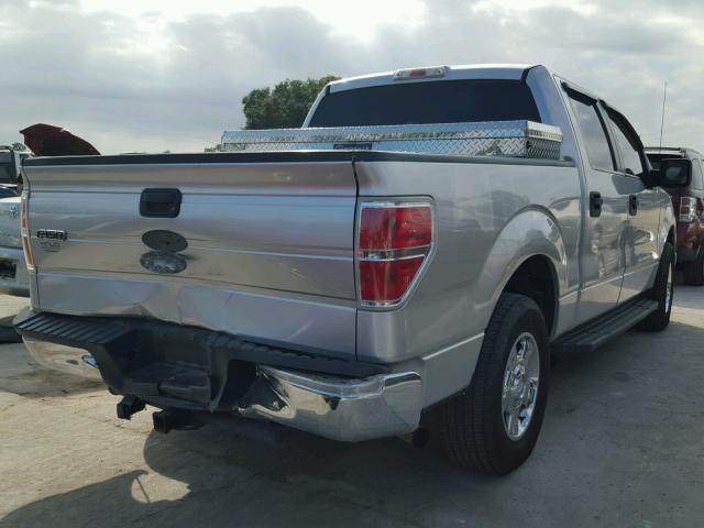 1FTEW1C82AFC63570 - 2010 FORD F150 SUPER SILVER photo 4