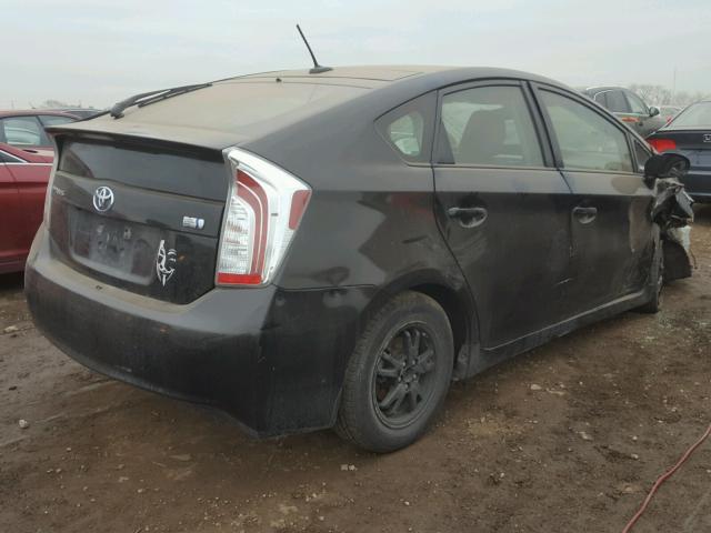 JTDKN3DU4D5676369 - 2013 TOYOTA PRIUS BLACK photo 4