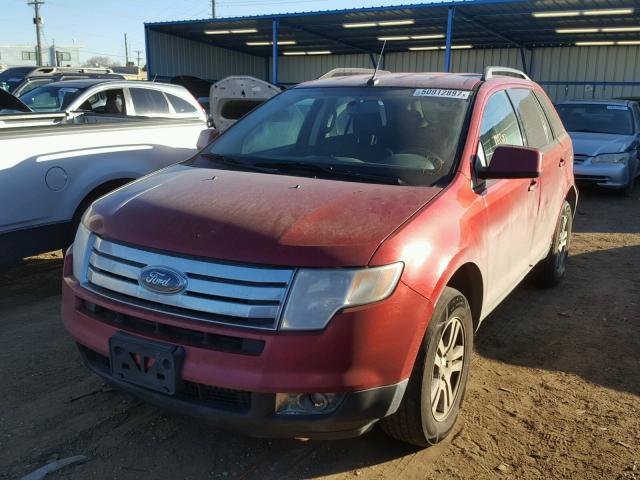 2FMDK48C08BA35581 - 2008 FORD EDGE SEL RED photo 2