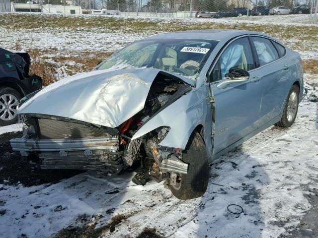 3FA6P0LU4DR146434 - 2013 FORD FUSION SE BLUE photo 2