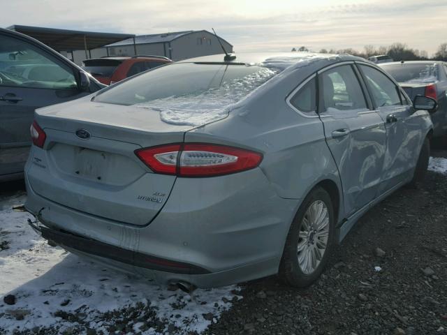 3FA6P0LU4DR146434 - 2013 FORD FUSION SE BLUE photo 4