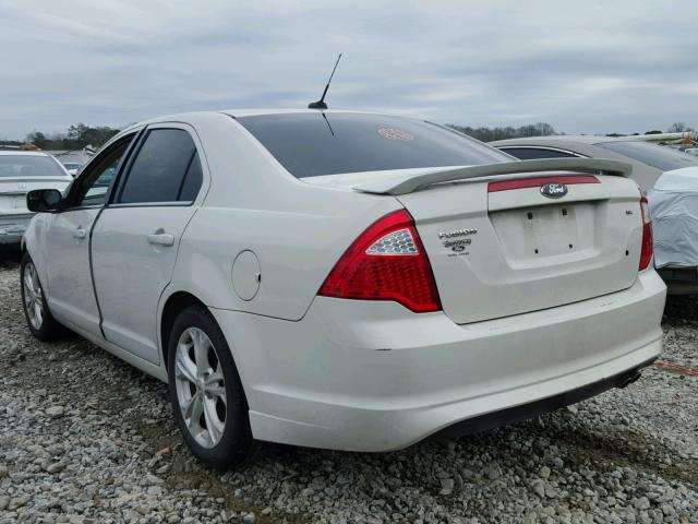 3FAHP0HA1CR406584 - 2012 FORD FUSION SE WHITE photo 3