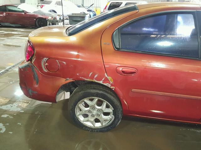 1B3ES46CXYD870529 - 2000 DODGE NEON BASE ORANGE photo 9