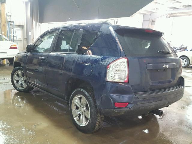 1C4NJCBBXCD605353 - 2012 JEEP COMPASS SP BLUE photo 3