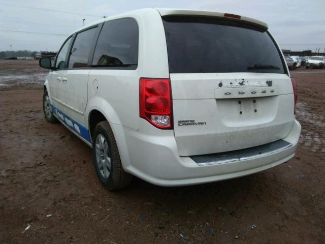 2D4RN4DG9BR611793 - 2011 DODGE GRAND CARA WHITE photo 3