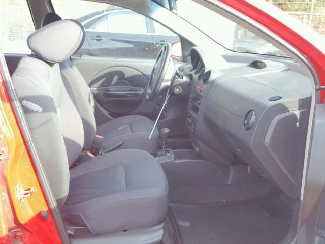 KL1TD56676B568227 - 2006 CHEVROLET AVEO BASE RED photo 5