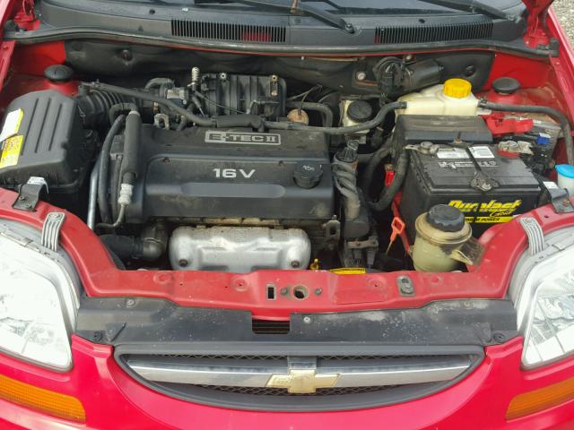 KL1TD56676B568227 - 2006 CHEVROLET AVEO BASE RED photo 7