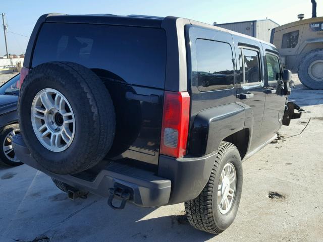 5GTDN13E178107174 - 2007 HUMMER H3 BLACK photo 4