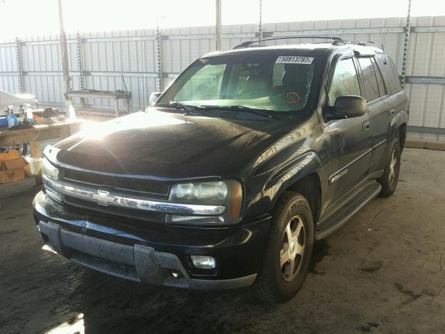 1GNDS13S332248905 - 2003 CHEVROLET TRAILBLAZE BLACK photo 2