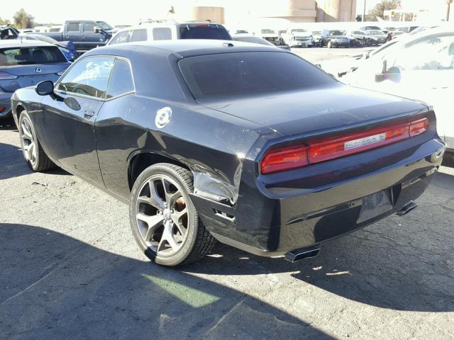 2C3CDYAG0EH294079 - 2014 DODGE CHALLENGER BLACK photo 3