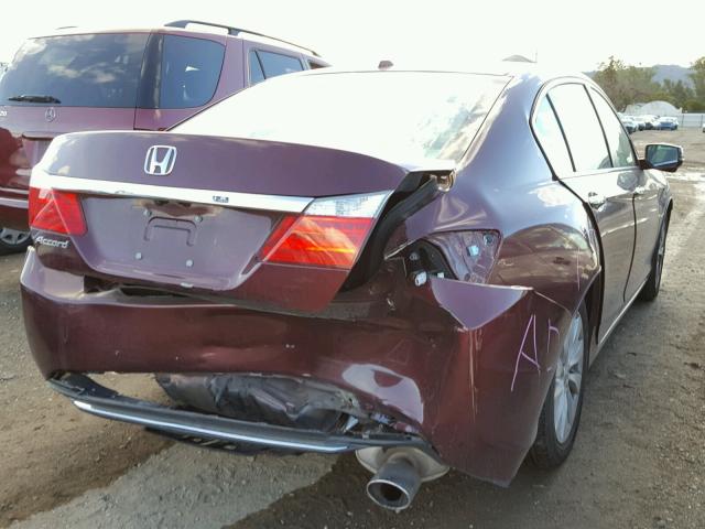 1HGCR2F87EA147298 - 2014 HONDA ACCORD EXL BURGUNDY photo 4