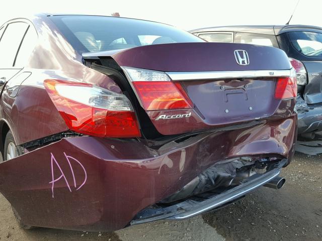 1HGCR2F87EA147298 - 2014 HONDA ACCORD EXL BURGUNDY photo 9